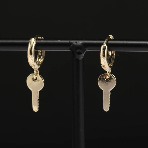 Key Small Hoop Earrings - Picture 1 of 4